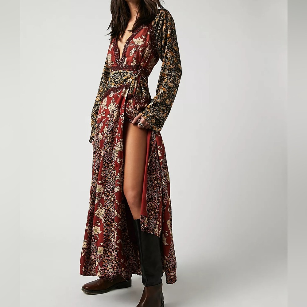 NWOT Free People Tilda Floral Wrap Dress